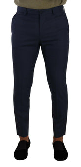 Dolce & Gabbana Dark Blue Wool Skinny Formal Dress Pants -   -  Dolce & Gabbana.