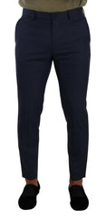 Dolce & Gabbana Dark Blue Wool Skinny Formal Dress Pants -   -  Dolce & Gabbana.