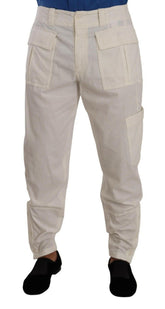 Dolce & Gabbana Off White Cotton Corduroy Cargo Pants -   -  Dolce & Gabbana.