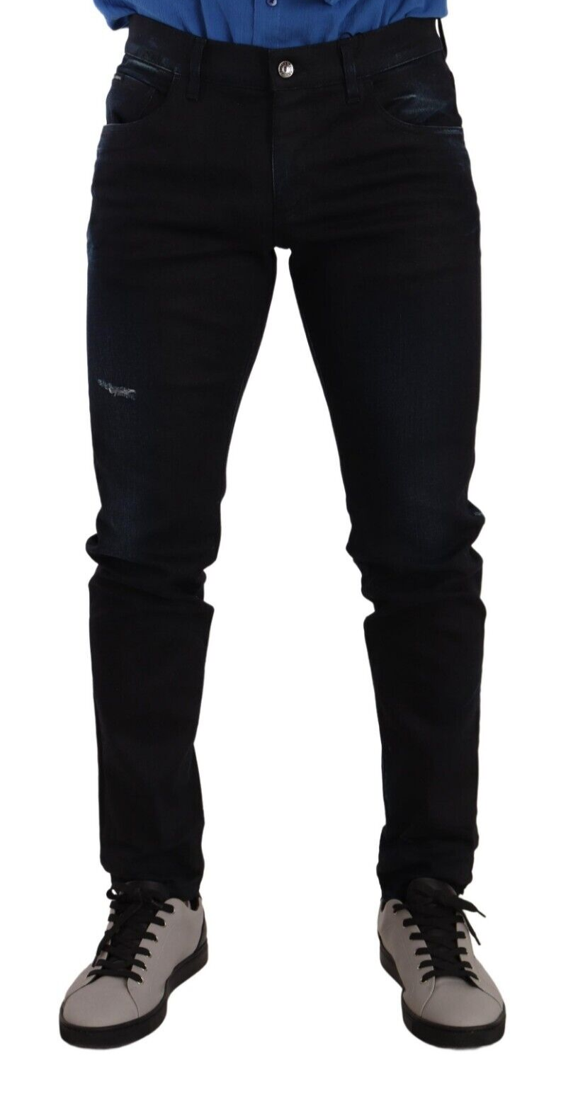 Dolce & Gabbana Blue Cotton Stretch Skinny Denim Trouser Jeans -   -  Dolce & Gabbana.