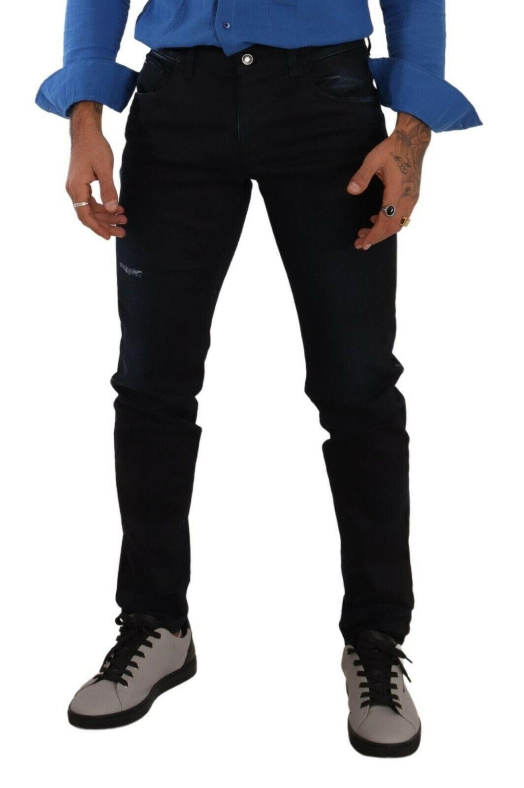 Dolce & Gabbana Blue Cotton Stretch Skinny Denim Trouser Jeans -   -  Dolce & Gabbana. Dolce & Gabbana Blue Cotton Stretch Skinny Denim Trouser Jeans -   -  Dolce & Gabbana.