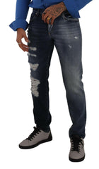 Dolce & Gabbana Blue Cotton Regular Denim Trousers Jeans -   -  Dolce & Gabbana.