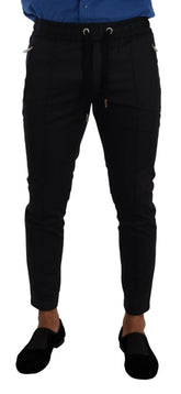 Dolce & Gabbana Blue Cotton Stretch Jogging Trouser Pants -   -  Dolce & Gabbana.