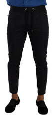 Dolce & Gabbana Blue Cotton Stretch Jogging Trouser Pants -   -  Dolce & Gabbana.