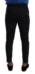 Dolce & Gabbana Blue Cotton Stretch Jogging Trouser Pants -   -  Dolce & Gabbana.