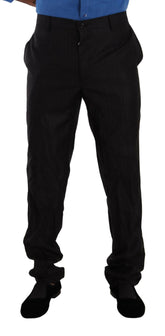 Dolce & Gabbana Gray Wool Silk Dress Trouser Dress Pants -   -  Dolce & Gabbana.
