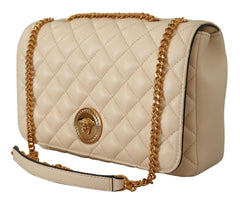 Versace Elegant White Nappa Leather Shoulder Bag -  Luxury Shoulder Bag for Women -  Versace.