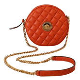 Versace Elegant Round Nappa Leather Crossbody Bag -  Luxury Cross Body Bag for Women -  Versace.