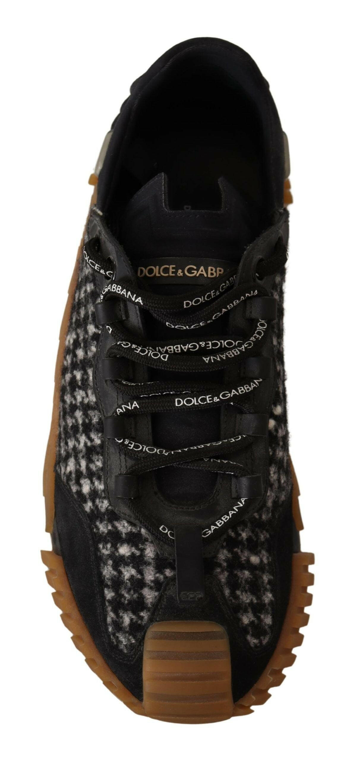 Dolce & Gabbana Black White Fabric Lace Up NS1 Sneakers -   -  Dolce & Gabbana. Dolce & Gabbana Black White Fabric Lace Up NS1 Sneakers -   -  Dolce & Gabbana.