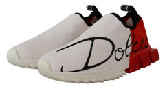 Dolce & Gabbana White Red Sorrento Sandals Sneakers -   -  Dolce & Gabbana.