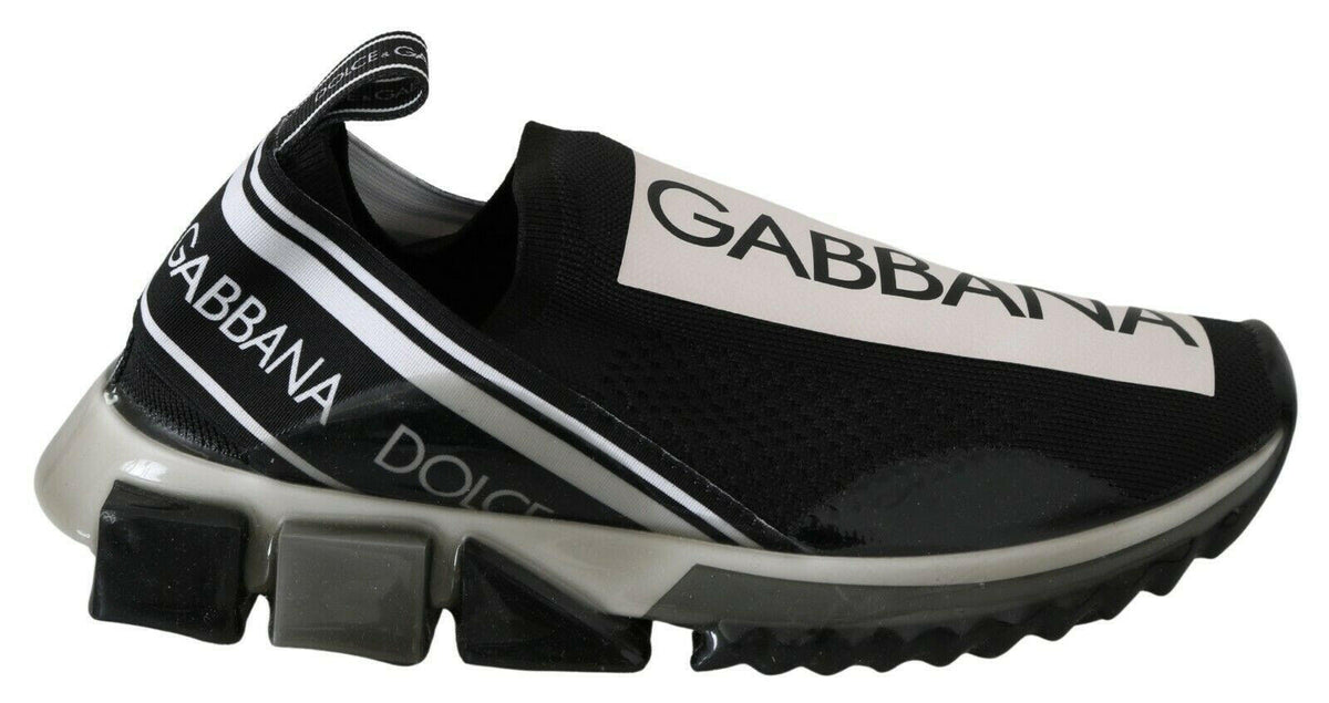 Dolce & Gabbana Black White SORRENTO Sport Stretch Sneakers -   -  Dolce & Gabbana.