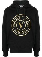 Versace Jeans Chic Black Hooded Sweatshirt -   -  Versace Jeans.
