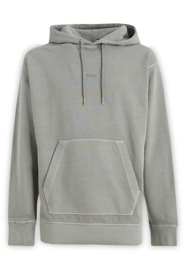 Hugo Boss Elegant Grey Cotton Hooded Sweatshirt -   -  Hugo Boss.