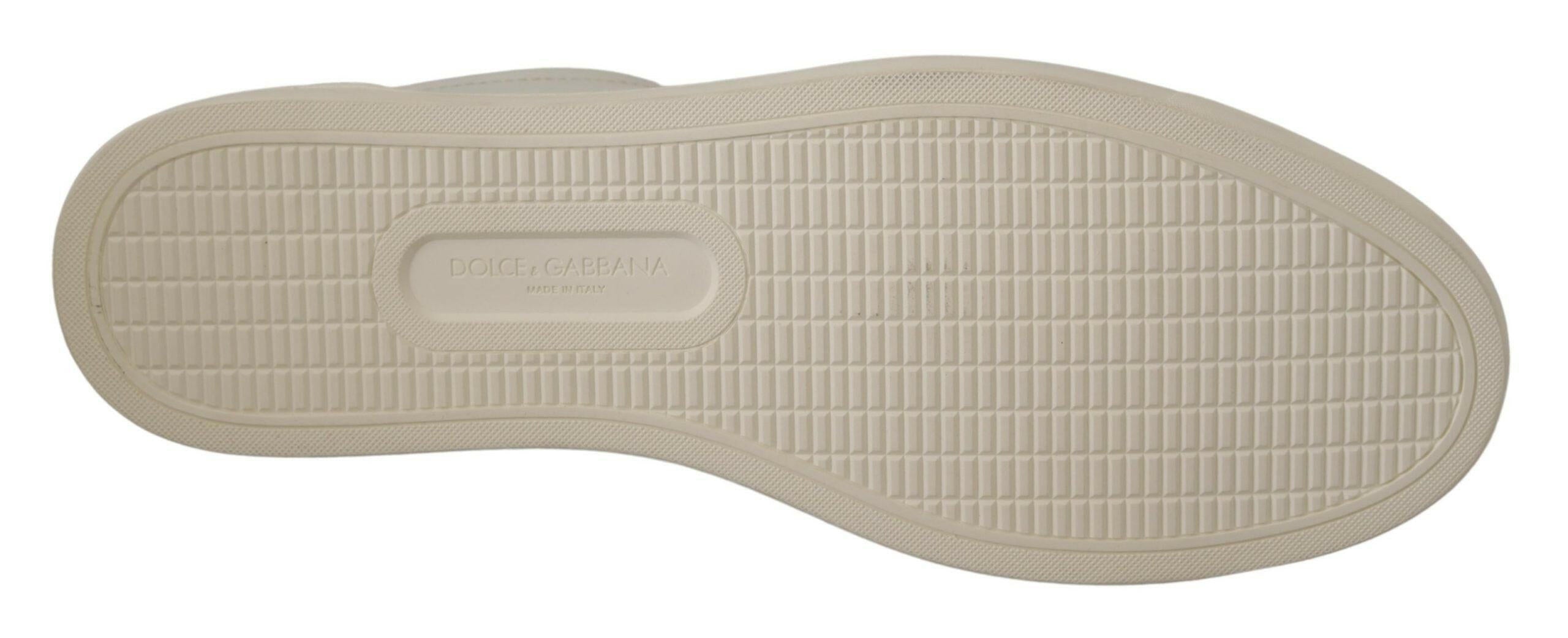 Dolce & Gabbana White Black Leather Low Shoes Sneakers -   -  Dolce & Gabbana. Dolce & Gabbana White Black Leather Low Shoes Sneakers -   -  Dolce & Gabbana.