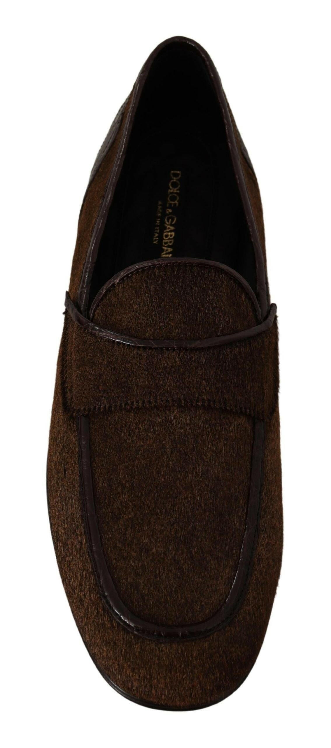 Dolce & Gabbana Shoes Dress Loafers Brown Leather Slip Shoes -   -  Dolce & Gabbana. Dolce & Gabbana Shoes Dress Loafers Brown Leather Slip Shoes -   -  Dolce & Gabbana.