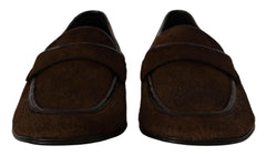 Dolce & Gabbana Shoes Dress Loafers Brown Leather Slip Shoes -   -  Dolce & Gabbana.