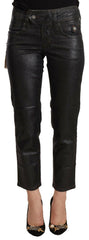 John Galliano Black Glittered Mid Waist Cotton Cropped Pants -   -  John Galliano.