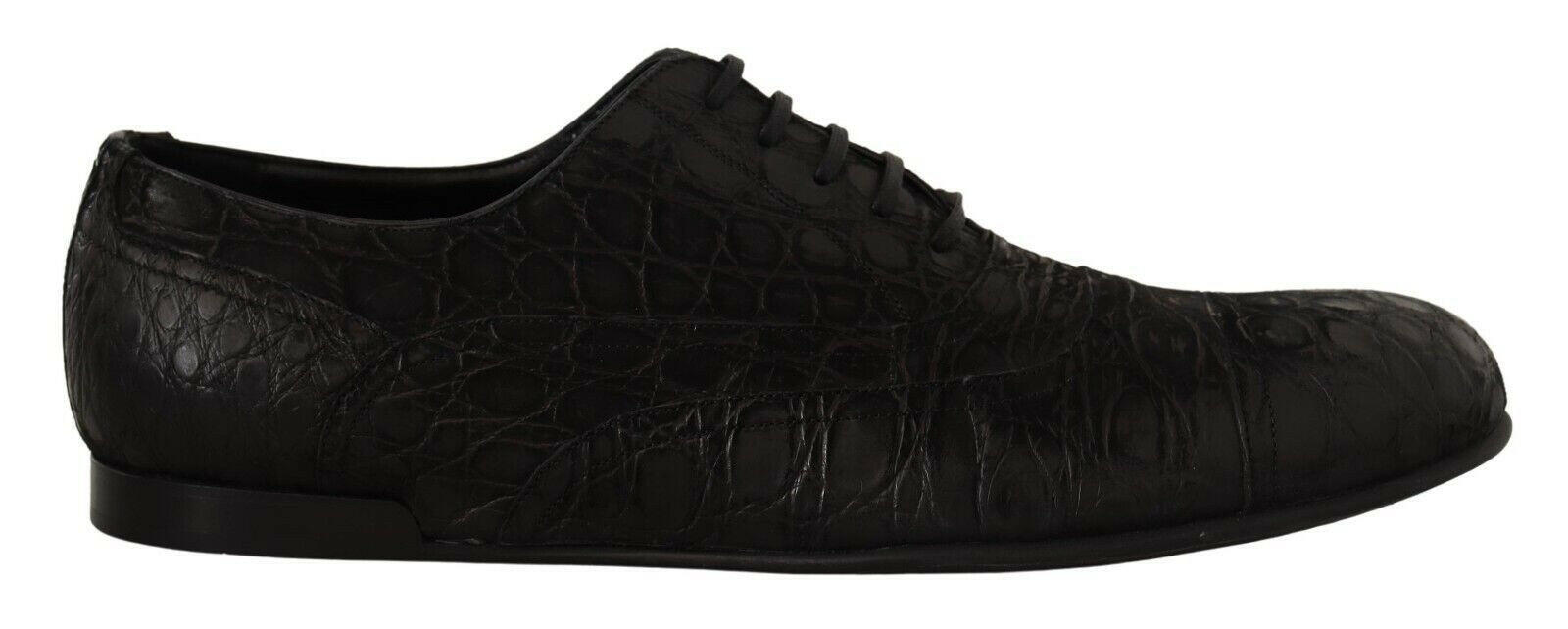 Dolce & Gabbana Black Caiman Leather Mens Oxford Shoes -   -  Dolce & Gabbana.