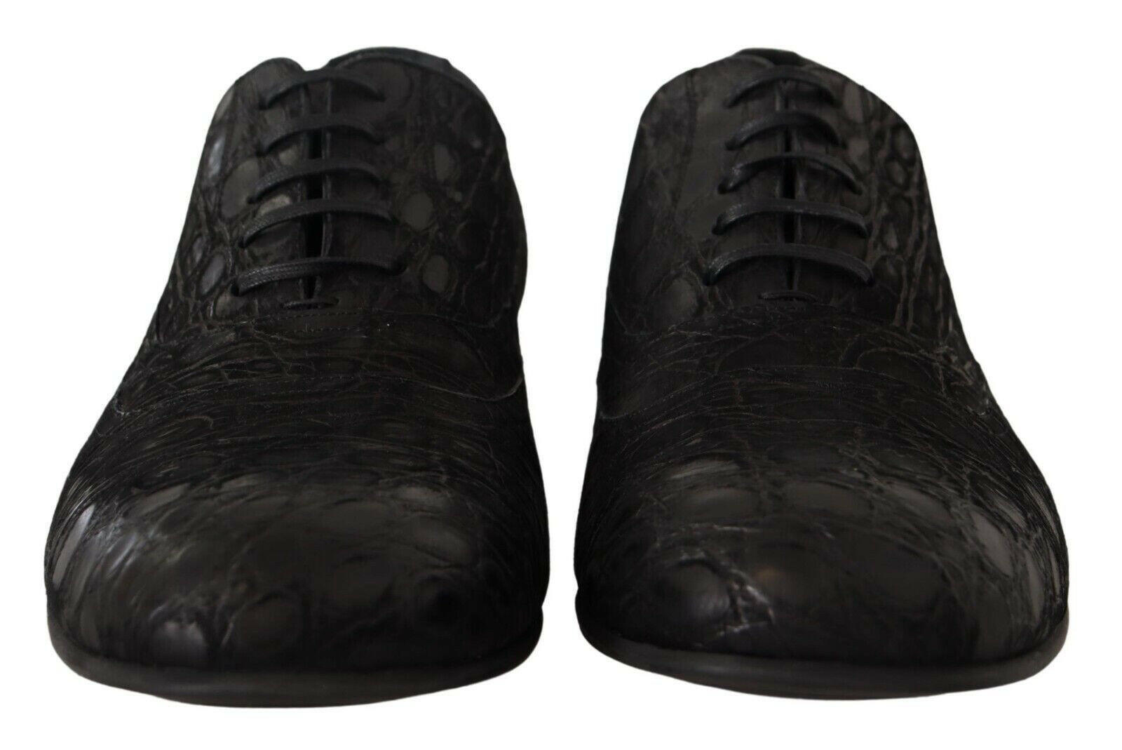 Dolce & Gabbana Black Caiman Leather Mens Oxford Shoes -   -  Dolce & Gabbana. Dolce & Gabbana Black Caiman Leather Mens Oxford Shoes -   -  Dolce & Gabbana.