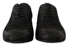 Dolce & Gabbana Black Caiman Leather Mens Oxford Shoes -   -  Dolce & Gabbana.