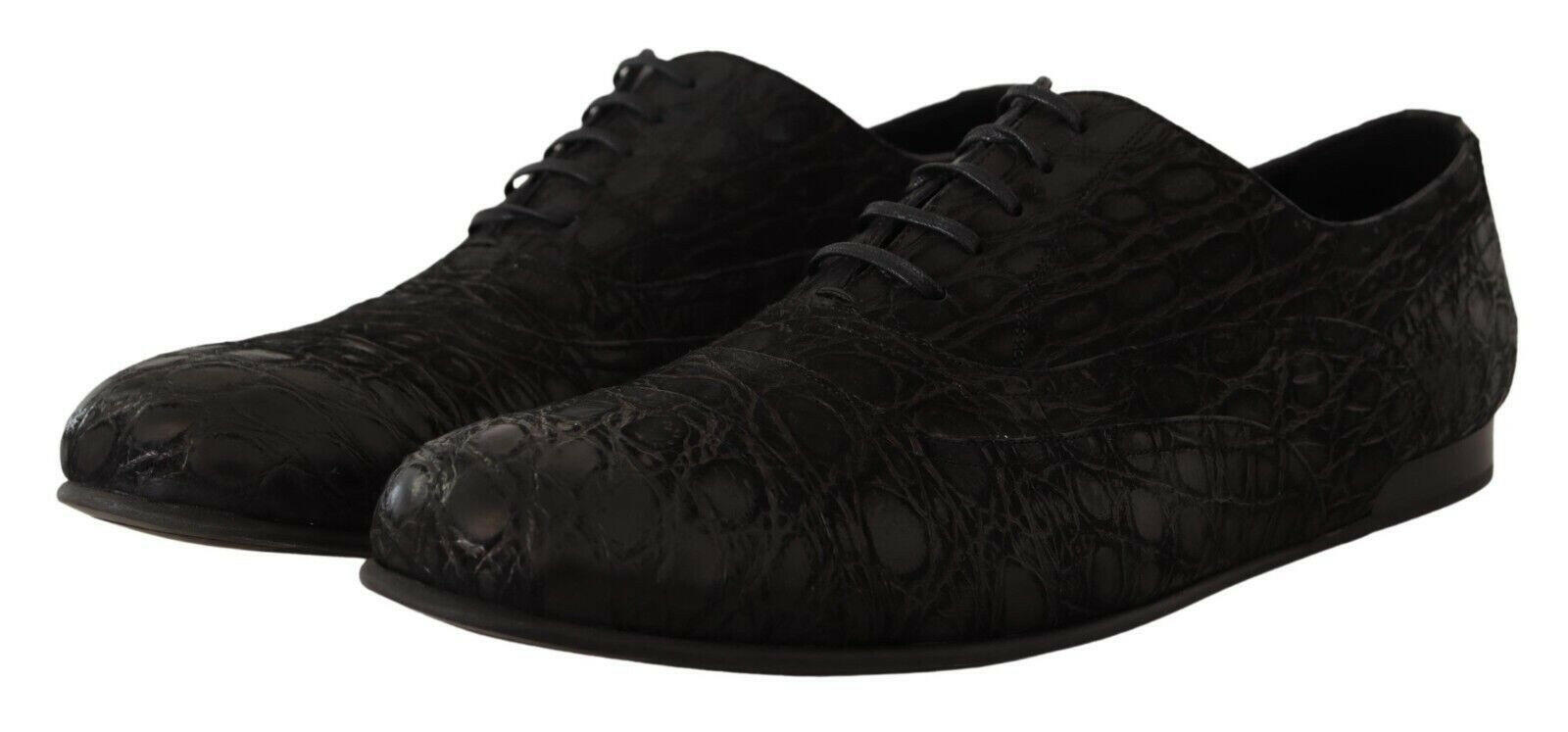 Dolce & Gabbana Black Caiman Leather Mens Oxford Shoes -   -  Dolce & Gabbana. Dolce & Gabbana Black Caiman Leather Mens Oxford Shoes -   -  Dolce & Gabbana.