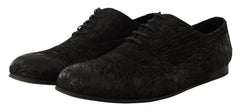 Dolce & Gabbana Black Caiman Leather Mens Oxford Shoes -   -  Dolce & Gabbana.