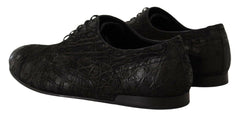 Dolce & Gabbana Black Caiman Leather Mens Oxford Shoes -   -  Dolce & Gabbana.