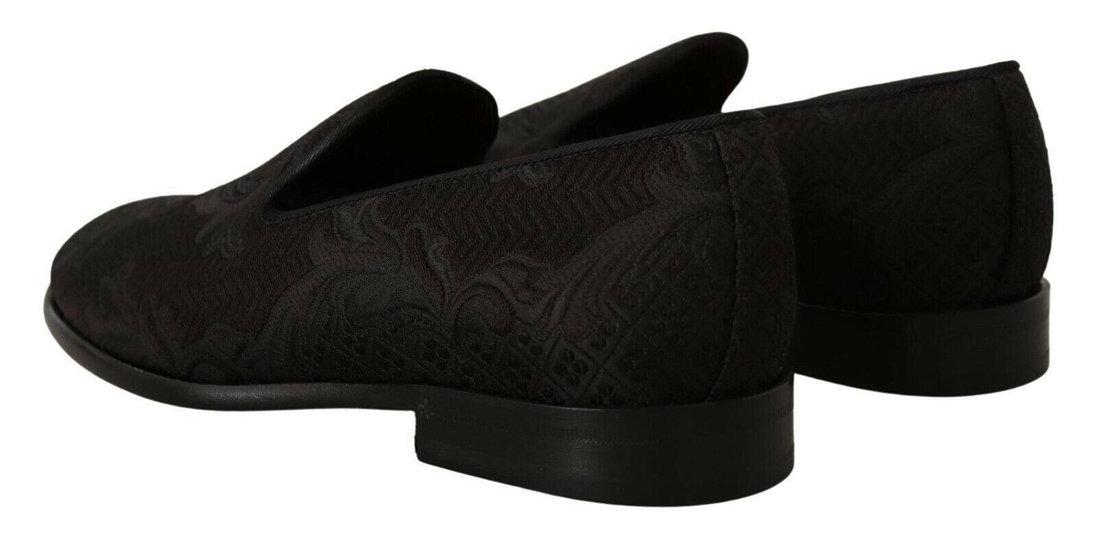 Dolce & Gabbana Black Floral Brocade Slippers Loafers Shoes -   -  Dolce & Gabbana. Dolce & Gabbana Black Floral Brocade Slippers Loafers Shoes -   -  Dolce & Gabbana.
