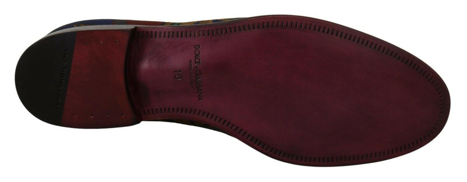 Dolce & Gabbana Multicolor Jacquard Crown Slippers Loafers Shoes -   -  Dolce & Gabbana. Dolce & Gabbana Multicolor Jacquard Crown Slippers Loafers Shoes -   -  Dolce & Gabbana.