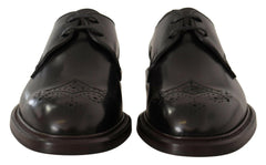 Dolce & Gabbana Black Leather Dress Formal Derby Shoes -   -  Dolce & Gabbana.