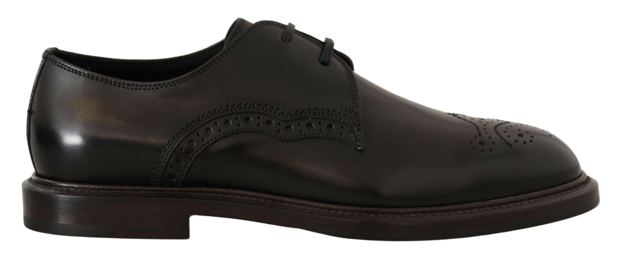 Dolce & Gabbana Black Leather Dress Formal Derby Shoes -   -  Dolce & Gabbana.