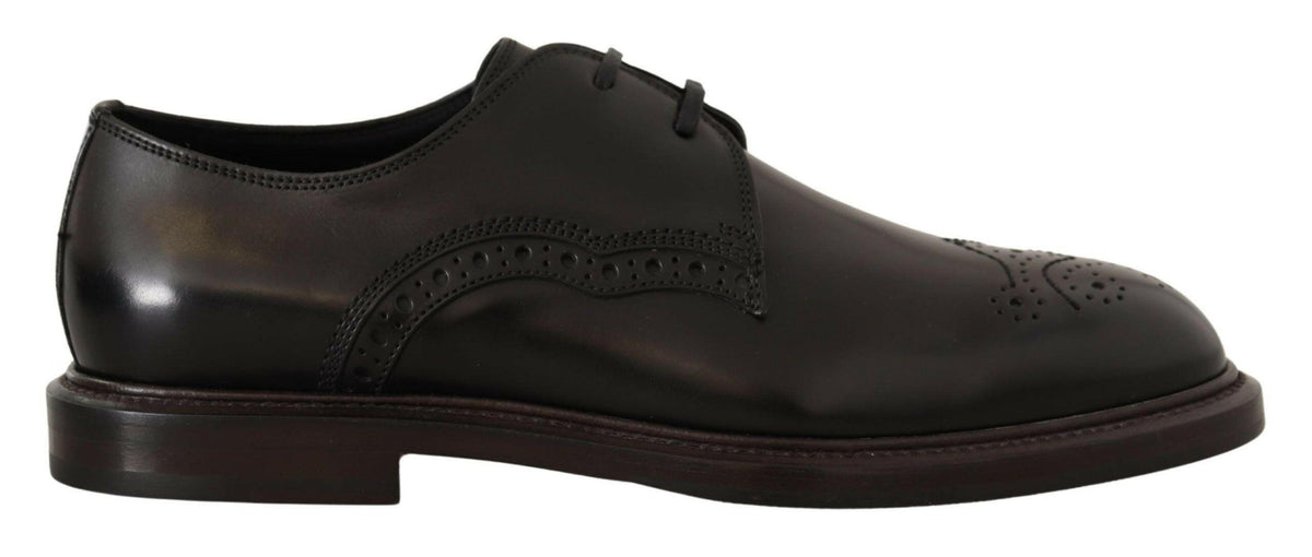 Dolce & Gabbana Black Leather Dress Formal Derby Shoes -   -  Dolce & Gabbana.
