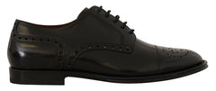 Dolce & Gabbana Black Leather Wingtip Mens Formal Derby Shoes -   -  Dolce & Gabbana.