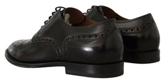 Dolce & Gabbana Black Leather Wingtip Mens Formal Derby Shoes -   -  Dolce & Gabbana.