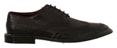 Dolce & Gabbana Black Leather Oxford Wingtip Formal Derby Shoes -   -  Dolce & Gabbana.