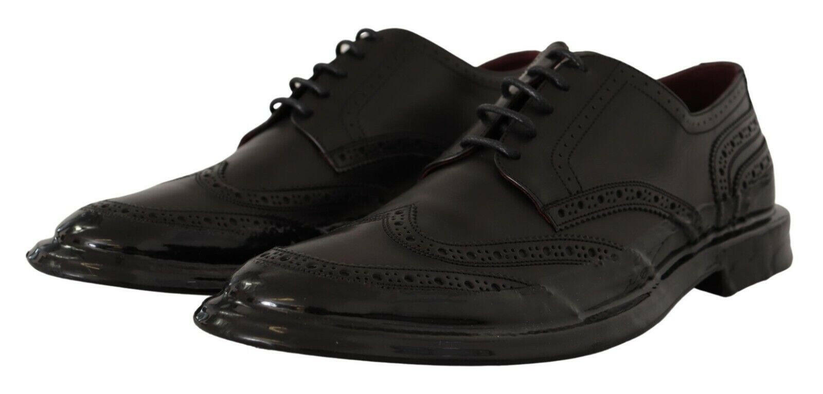 Dolce & Gabbana Black Leather Oxford Wingtip Formal Derby Shoes -   -  Dolce & Gabbana. Dolce & Gabbana Black Leather Oxford Wingtip Formal Derby Shoes -   -  Dolce & Gabbana.