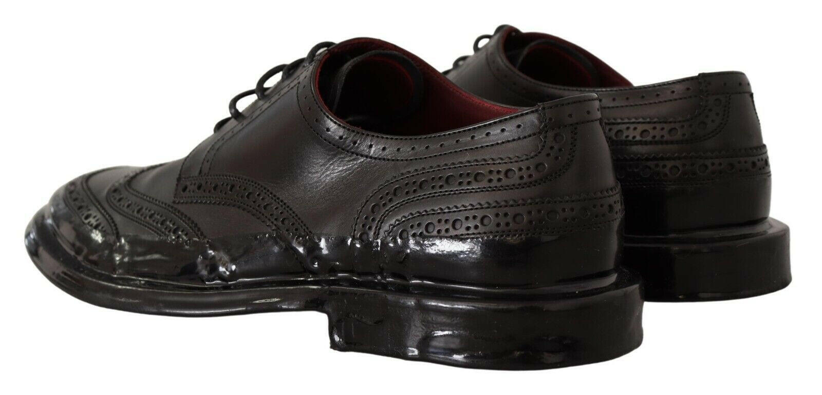 Dolce & Gabbana Black Leather Oxford Wingtip Formal Derby Shoes -   -  Dolce & Gabbana. Dolce & Gabbana Black Leather Oxford Wingtip Formal Derby Shoes -   -  Dolce & Gabbana.