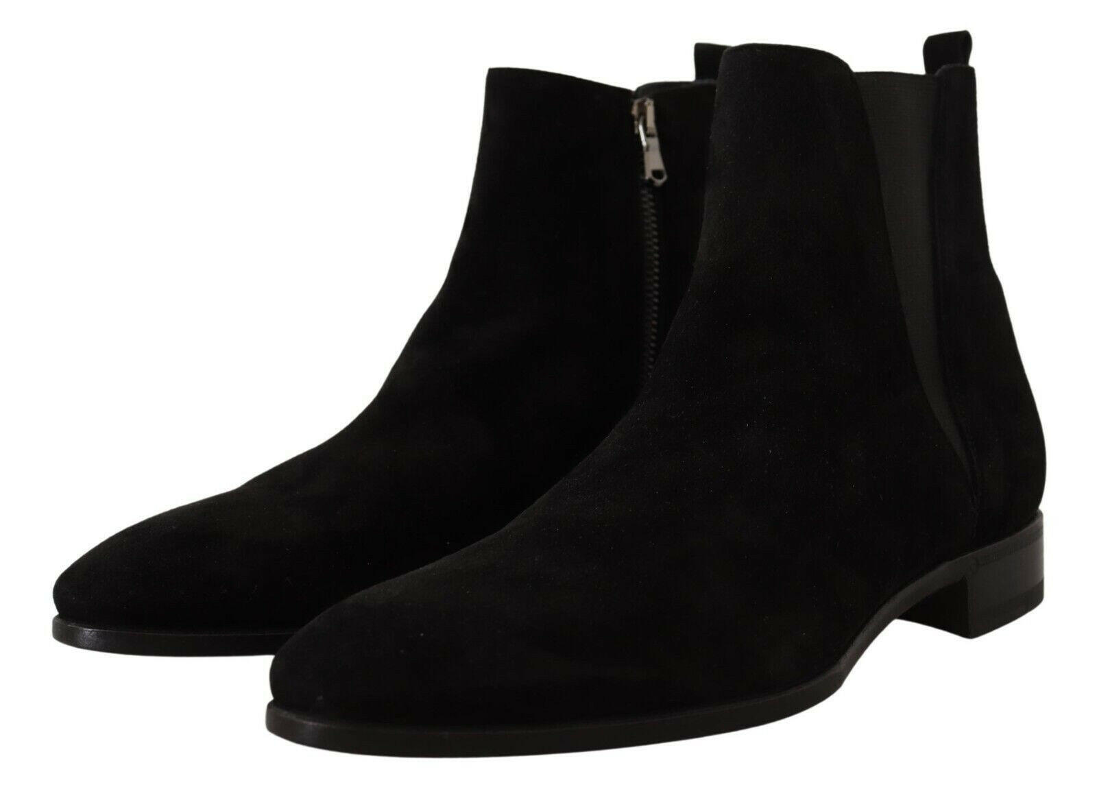 Dolce & Gabbana Black Suede Leather Chelsea Mens Boots Shoes -   -  Dolce & Gabbana. Dolce & Gabbana Black Suede Leather Chelsea Mens Boots Shoes -   -  Dolce & Gabbana.
