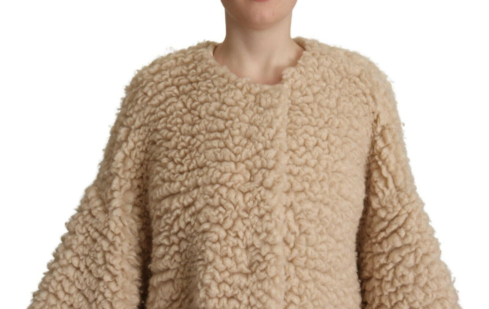 Dolce & Gabbana Beige Cashmere Wool Faux Fur Coat Jacket -   -  Dolce & Gabbana. Dolce & Gabbana Beige Cashmere Wool Faux Fur Coat Jacket -   -  Dolce & Gabbana.