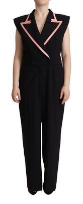 Dolce & Gabbana Black Wool Blend Sleeveless Jumpsuit Dress -   -  Dolce & Gabbana.