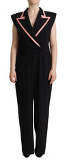 Dolce & Gabbana Black Wool Blend Sleeveless Jumpsuit Dress -   -  Dolce & Gabbana.