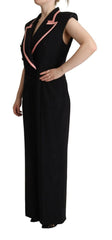 Dolce & Gabbana Black Wool Blend Sleeveless Jumpsuit Dress -   -  Dolce & Gabbana.
