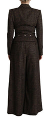 Dolce & Gabbana Dark Brown Wool Single Breasted 2 Pc Jacket Pants -   -  Dolce & Gabbana.