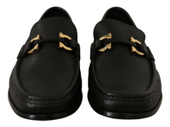 Salvatore Ferragamo Elegant Black Calf Leather Loafers -   -  Salvatore Ferragamo.