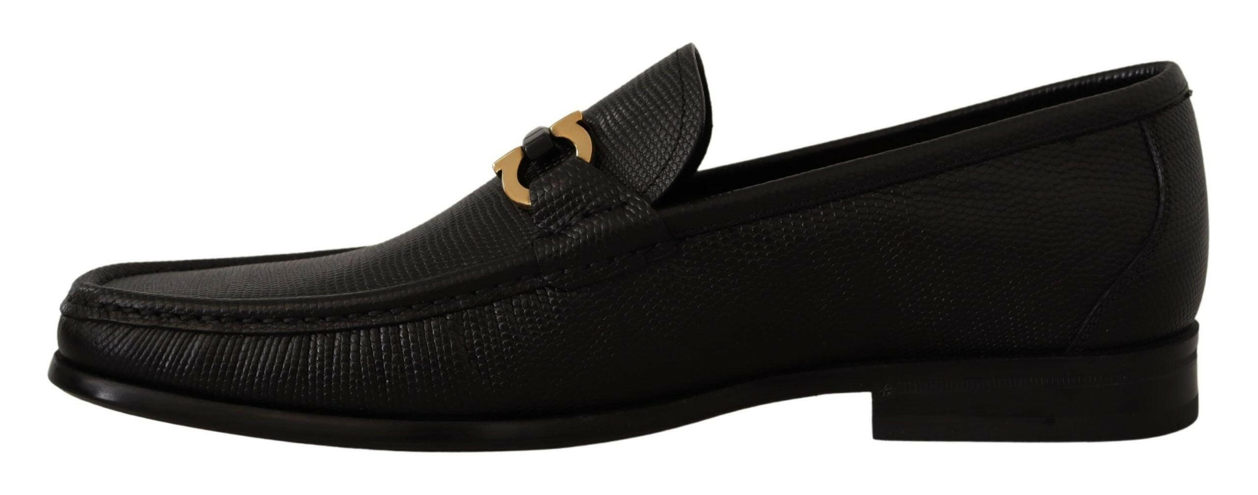 Salvatore Ferragamo Elegant Black Calf Leather Loafers -   -  Salvatore Ferragamo. Salvatore Ferragamo Elegant Black Calf Leather Loafers -   -  Salvatore Ferragamo.