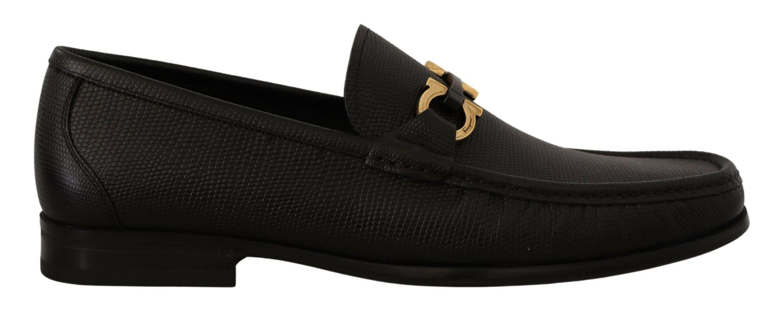 Salvatore Ferragamo Elegant Black Calf Leather Loafers -   -  Salvatore Ferragamo.