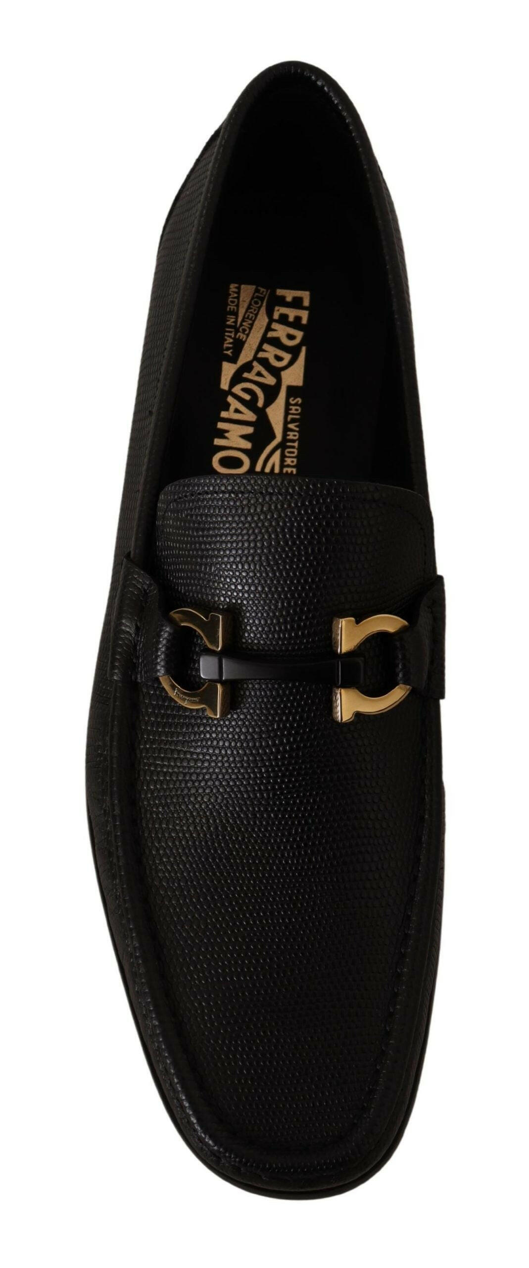 Salvatore Ferragamo Elegant Black Calf Leather Loafers -   -  Salvatore Ferragamo. Salvatore Ferragamo Elegant Black Calf Leather Loafers -   -  Salvatore Ferragamo.