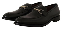 Salvatore Ferragamo Suave Black Leather Gancio Bit Loafers -   -  Salvatore Ferragamo.