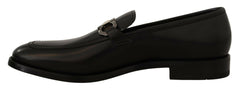 Salvatore Ferragamo Suave Black Leather Gancio Bit Loafers -   -  Salvatore Ferragamo.