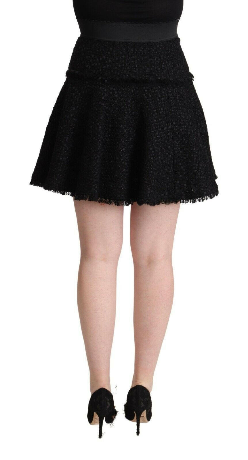 Dolce & Gabbana Black Knitted Nylon High Waist Mini A-line Skirt -   -  Dolce & Gabbana. Dolce & Gabbana Black Knitted Nylon High Waist Mini A-line Skirt -   -  Dolce & Gabbana.